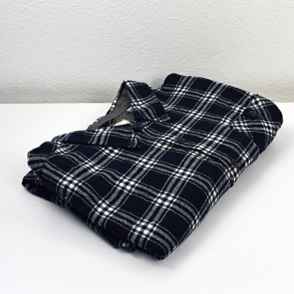 Original Weatherproof Vintage Plaid Flannel Size XXL Color Navy‎ Blue/White